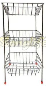 Silver Stainless Steel Fix Square Vegetable Stand