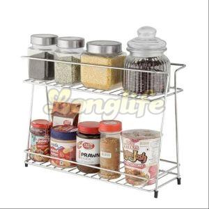 Stainless Steel 2 Tier Kitchen Jar Organizer