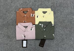 Men Butterfly Embroidered Casual Shirt