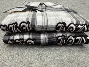 Men Black and White Checkered Shirt
