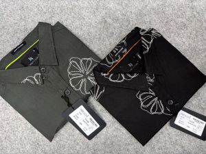 Men Embroidered Regular Fit Black Shirt