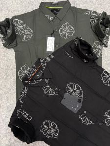 Men Embroidered Regular Fit Black Shirt