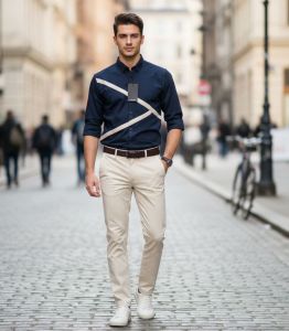 Men Abstract Ragular Fit Casual Shirt