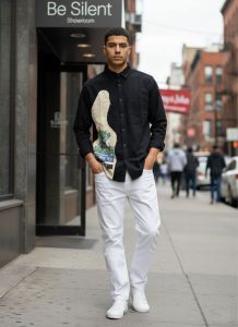 Men Slim Fit Smart Casual Shirt