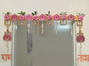 decorative artificial door wall hanging lotus flower toran