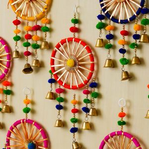 anu handicrafts gota patti bangle bells decorative wall latkan toran
