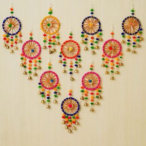 anu handicrafts gota patti bangle bells decorative wall latkan toran