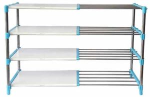 4 Layer Cyan Blue Expandable Multipurpose Rack