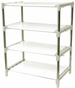 4 Layer Snow White Expandable Multipurpose Rack