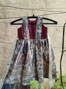 Sleeveless Cotton Printed Frock