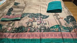 Traditional Mashru Silk Digital Print Suit Material