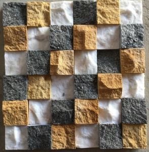 Multicolor Natural Stone Mosaic Cladding