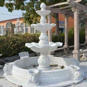 White Decorative Outdoor Marble Fountain