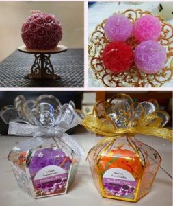 Decorative Rose Ball Candle