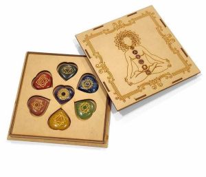 7 Chakra Healing Stone Heart Shape Set