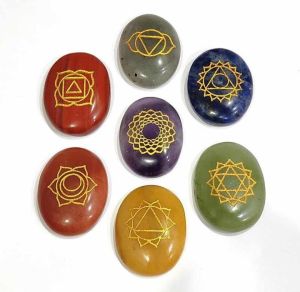 7 Chakra Healing Stone Oval Shape Set