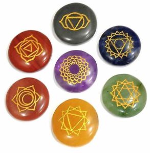 7 Chakra Healing Stone Round Shape Set