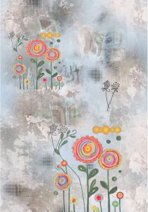 Abstract Floral Artistic Digital Print Fabric