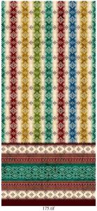Bandhani Stripe Fusion Border Printed Cotton Fabric