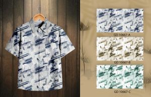 Boys Cotton Abstract Brush Shirt