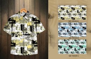 Boys Cotton Abstract Graphic Print Shirt