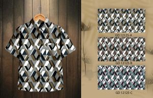 Boys Cotton Geometric Print Shirt