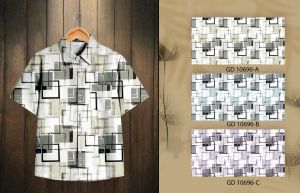 Boys Cotton Geometric Square Print Shirt