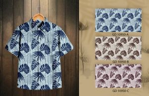 Boys Cotton Leaf Print Shirt