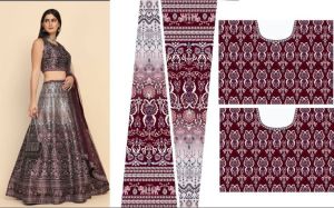 Ladies Silk Maroon Ethnic Lehenga Choli Set