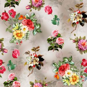 43 Inch Printed Ultra Satin Fabric