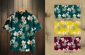 Men Floral Printed Casual Cotton Shirt