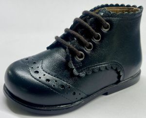 Black Wingtip Lace-up Baby Boot