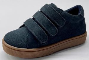 Boy Navy Blue Suede Velcro Sneakers