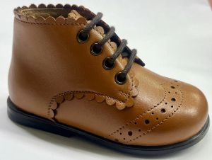 Brown Lace Up Toddler Baby Girl Shoes