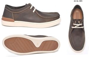 Brown Men Lace Up Suede Derby Casual Shoes