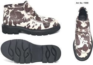 Cow Print Chunky Penny Loafer