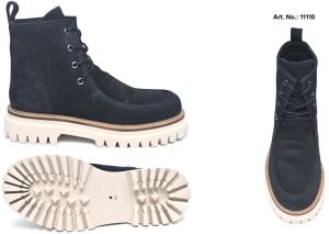 Navy Blue Lace Up Boot