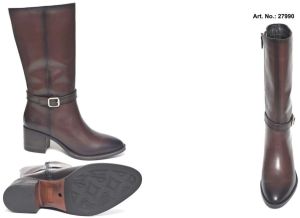 Women Warm Brown Knee Hight Leather Boot