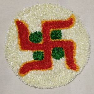 Handmade Woolen Swastik Rangoli