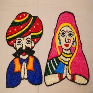 Padharo SA Woolen Rangoli