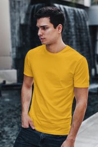 Mens Color Round Neck Tshirt