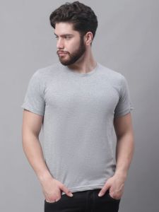 Mens Pure Cotton Round Neck Half Sleeves T Shirt