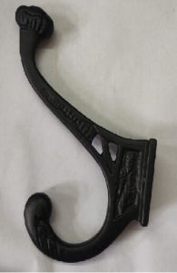 Black Cast Iron Wall Hook