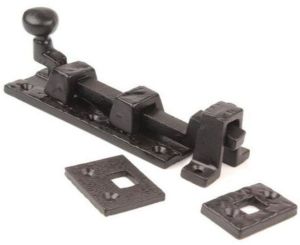 Black Finish Cast Iron Tower Bolt