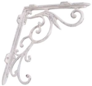 Black Iron Shelf Support for Wooden Shelves