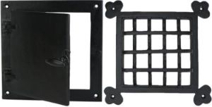 Heavy Duty Cast Iron Speakeasy Door Grill Set