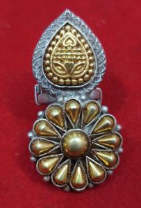 Designer Gold Plated Sterling Silver Ring