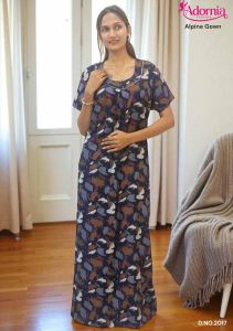 Elegant Printed Alpine Designer Gown