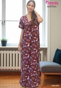 Elegant Printed Alpine Designer Gown