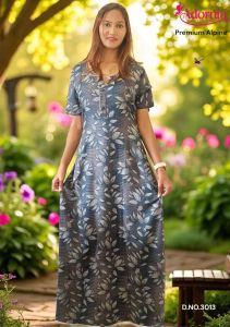 Alpine Printed Party Wear Floor Gown